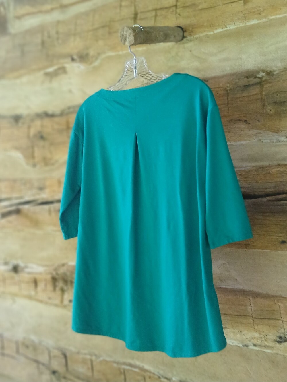 J. Jill Green Luxe Supima Pleat-Back Tunic Size XS - Picture 4 of 7